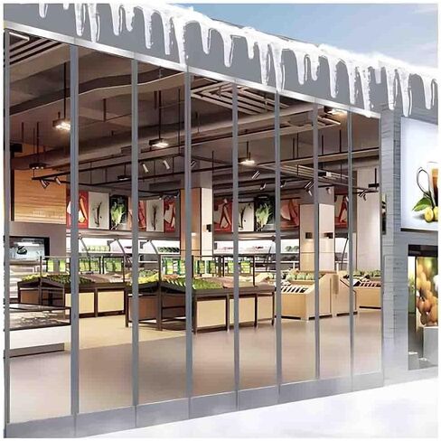 ستارة باب مغناطيسية معزولة حراريًا - شاشة شريط مغناطيسي متينة من مادة PVC، ستارة بلاستيكية شفافة من الفينيل (50 × 265 سم) لتوفير الطاقة وحماية الأخطاء in Kuwait