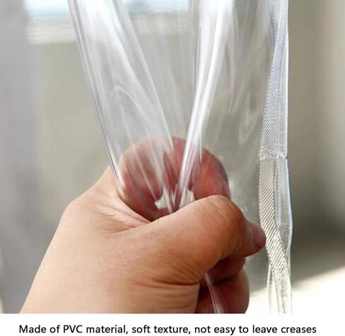 ستارة باب بشريط PVC - حاجز صناعي مقاوم للماء ومقاوم للعوامل الجوية - ستارة قابلة للطي من البلاستيك الناعم قابلة للسحب للاستخدام المنزلي والتجاري، سهلة التركيب، متينة ومرنة in Kuwait