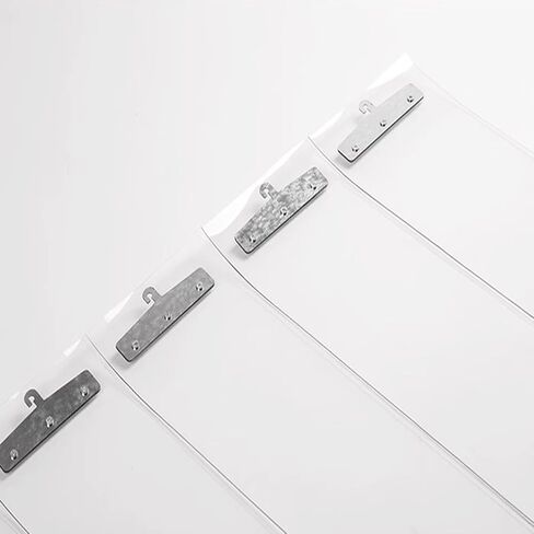 ستارة باب بشريط PVC - حاجز صناعي مقاوم للماء ومقاوم للعوامل الجوية - ستارة قابلة للطي من البلاستيك الناعم قابلة للسحب للاستخدام المنزلي والتجاري، سهلة التركيب، متينة ومرنة in Kuwait