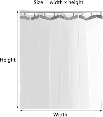 ستارة باب بشريط PVC - حاجز صناعي مقاوم للماء ومقاوم للعوامل الجوية - ستارة قابلة للطي من البلاستيك الناعم قابلة للسحب للاستخدام المنزلي والتجاري، سهلة التركيب، متينة ومرنة in Kuwait