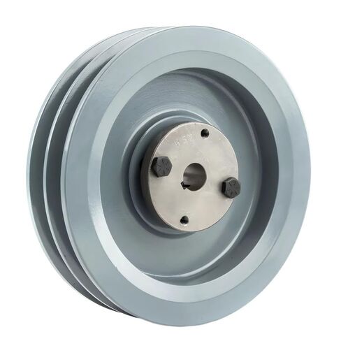 2BK70H/H-5/8 Compressor 6.75" Dual Groove Pulley Belt B Section 5L - for Masterdrive Mechanical Power Transmis Part - Cast Iron Pulley Replacement with 5/8" Sheave Bushing - Gray Solid Steel in Saudi Arabia