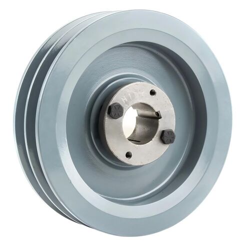 2BK70H/H-1-1/4 Compressor 6.75" Dual Groove Pulley Belt B Section 5L - for Masterdrive Mechanical Power Transmis Part - Cast Iron Pulley Replacement/with 1-1/4" Sheave Bushing - Gray Solid Steel in Saudi Arabia