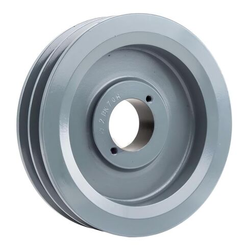 2BK70H/H-1-1/4 Compressor 6.75" Dual Groove Pulley Belt B Section 5L - for Masterdrive Mechanical Power Transmis Part - Cast Iron Pulley Replacement/with 1-1/4" Sheave Bushing - Gray Solid Steel in Saudi Arabia