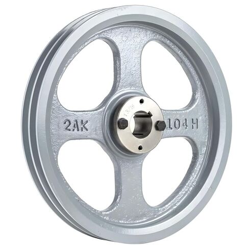 2AK104H/H1-3/16 Compressors 10.25" 2 Groove Dual Belt A Section 4L Pulley - for Masterdrive Mechanical Power Transmis Part - Dual Groove Pulley Replacement - w/ 1-3/16" Sheave Bushing Gray Solid Steel in Saudi Arabia