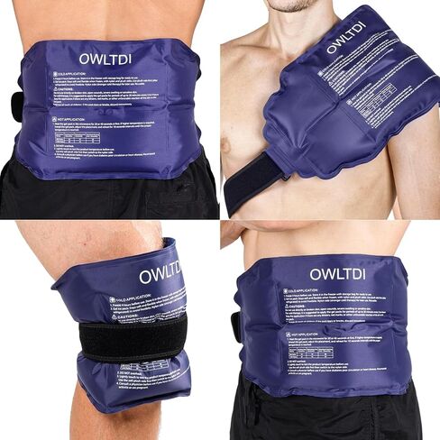 Ice Packs Soft Flexible Gel Pack for Injuries Reusable Cold Hot Therapy for Shoulder Back Elbow Leg Hip Arm for Pain Relief Surgery Sports Injury 17.5'' x 9.5'' Navy Blue in Saudi Arabia