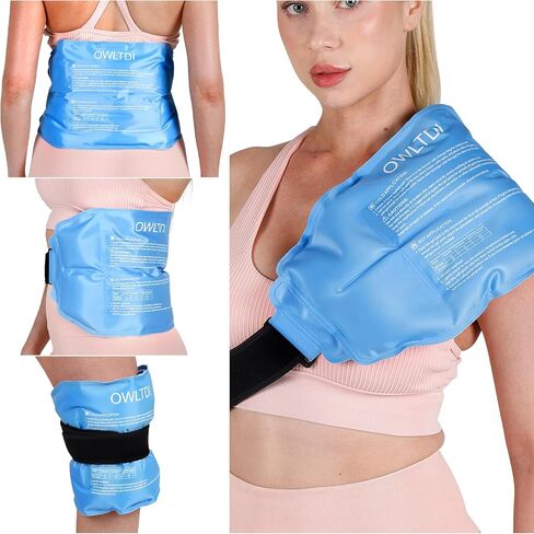 Ice Packs Soft Flexible Gel Pack for Injuries Reusable Cold Hot Therapy for Shoulder Back Elbow Leg Hip Arm for Pain Relief Surgery Sports Injury 17.5'' x 9.5'' Navy Blue in Saudi Arabia
