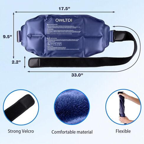 Ice Packs Soft Flexible Gel Pack for Injuries Reusable Cold Hot Therapy for Shoulder Back Elbow Leg Hip Arm for Pain Relief Surgery Sports Injury 17.5'' x 9.5'' Navy Blue in Saudi Arabia