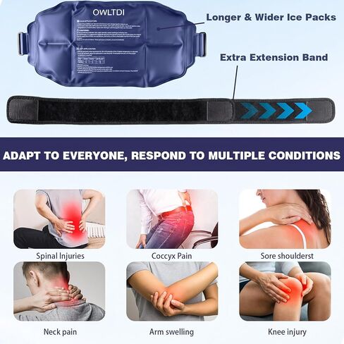 Ice Packs Soft Flexible Gel Pack for Injuries Reusable Cold Hot Therapy for Shoulder Back Elbow Leg Hip Arm for Pain Relief Surgery Sports Injury 17.5'' x 9.5'' Navy Blue in Saudi Arabia