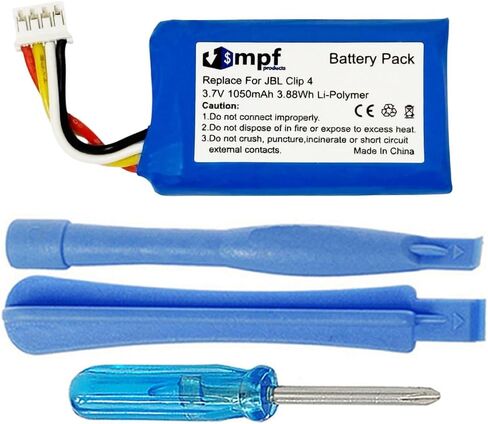 1050mAh GSP903052 Battery Replacement Compatible with JBL Clip 4 Portable Bluetooth Wireless Speaker with Installation Tools in Saudi Arabia