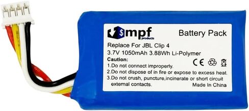 1050mAh GSP903052 Battery Replacement Compatible with JBL Clip 4 Portable Bluetooth Wireless Speaker with Installation Tools in Saudi Arabia