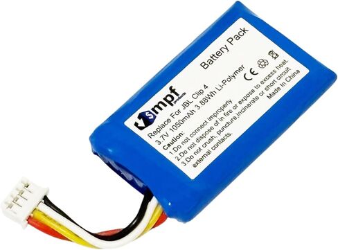 1050mAh GSP903052 Battery Replacement Compatible with JBL Clip 4 Portable Bluetooth Wireless Speaker with Installation Tools in Saudi Arabia