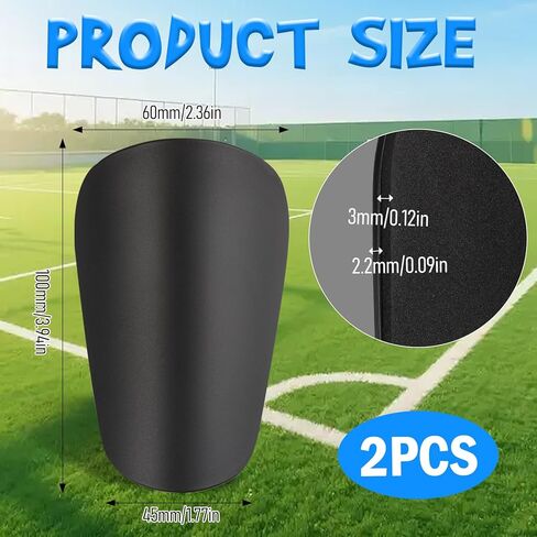 BLMHTWO Mini Shin Guards Soccer، وسادات صغيرة جدًا للشباب والكبار، معدات حماية صغيرة جدًا للرجال والنساء والمراهقين والأولاد والبنات (أسود) in Kuwait