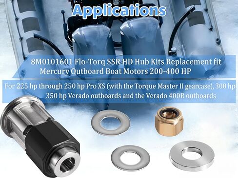 8M0101601 Flo-Torq SSR HD Hub Kits Replacement fit Mercury Outboard Boat Motors 200-400 HP,4 Stroke Outboards with 1.25in Propeller in Saudi Arabia