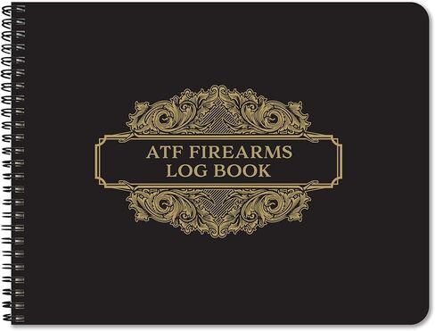 BookFactory اقتناء الأسلحة النارية والتخلص منها A&D Gun Log Book/ATF Gun LogBook/Record Book - 100 صفحة، أسود، Wire-O، 11 بوصة × 8.5 بوصة (LOG-100-7LCW-T35(GunLog)) -GX in Kuwait