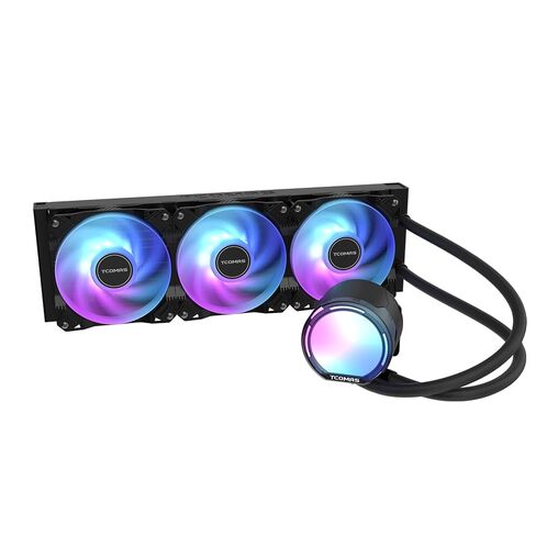 LE100 360mm AIO Liquid CPU Cooler – Low-Noise, High-Performance ARGB Fans with PWM, Compatible with Intel LGA1700 and AMD AM5/AM4 in Kuwait