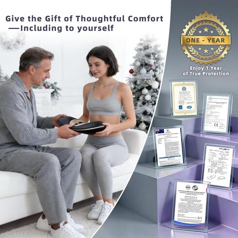 Zenopax 4-in-1 Electric Lumbar Traction Device - Adjustable Back Massager for Deep Tissue Pain Relief with Heat, Vibration, Electrotherapy, Home Lumbar Decompression ＆ Sciatica Relief(Golden) in Saudi Arabia