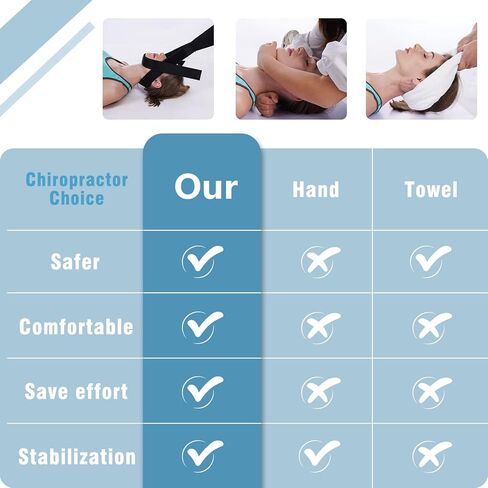 Neck Stretcher Strap, Spine Chiropractic Decompression Tool with Chin Belt, Cervical Neck Traction. in Saudi Arabia