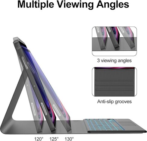 حالة لوحة المفاتيح لـ Samsung Galaxy Tab S10 Ultra/S9 Ultra/S8 Ultra 14.6 بوصة ، 7 ألوان لوحة مفاتيح لاسلكية قابلة للانفصال ، حالة من الورقة الواقية النحيفة مع حامل القلم S ، النوم التلقائي/الاستيقاظ ، الأزرق الداكن in Kuwait