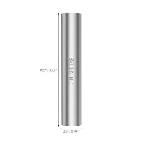 NOLITOY 304 الفولاذ المقاوم للصدأ أنبوب الجوز 3 قطع مجموعة 4 مم سميكة 100 مم طول Npt Dn8 موصل اقتران لتطبيقات تركيب الأنابيب الصناعية in Saudi Arabia