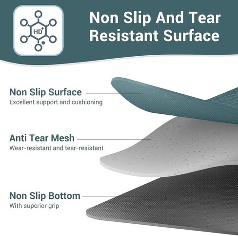 بساط اليوجا أفوالري قابل للطي - بساط تمرين غير قابل للانزلاق - بساط يوجا ساخن خفيف الوزن للسفر مع حقيبة حمل للبيلاتيس والتدريبات المنزلية (72 بوصة طول × 32 بوصة عرض × 3 مم سمك)، أخضر in Kuwait