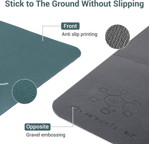 بساط اليوجا أفوالري قابل للطي - بساط تمرين غير قابل للانزلاق - بساط يوجا ساخن خفيف الوزن للسفر مع حقيبة حمل للبيلاتيس والتدريبات المنزلية (72 بوصة طول × 32 بوصة عرض × 3 مم سمك)، أخضر in Kuwait