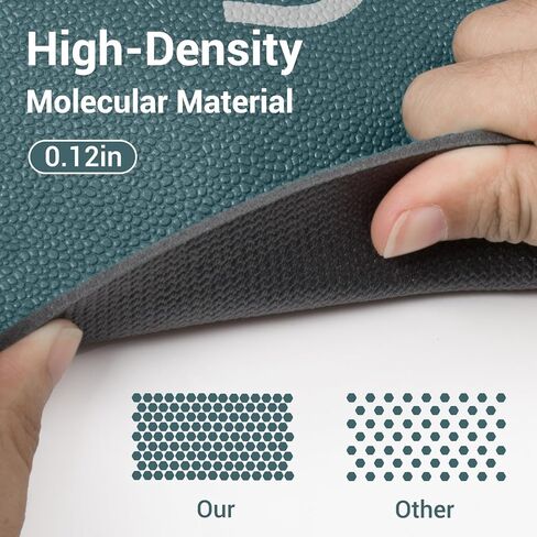 بساط اليوجا أفوالري قابل للطي - بساط تمرين غير قابل للانزلاق - بساط يوجا ساخن خفيف الوزن للسفر مع حقيبة حمل للبيلاتيس والتدريبات المنزلية (72 بوصة طول × 32 بوصة عرض × 3 مم سمك)، أخضر in Kuwait