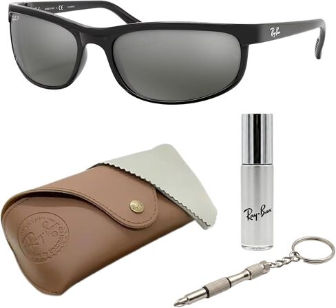 Ray-Ban RB2027 PREDATOR 2 Rectangle Shape Sunglasses with Official Eyewear Kit Bundle in Saudi Arabia