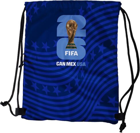 USA FIFA World Cup 2026 Drawstring Backsack – Lightweight Backpack with Zippered Front Pocket and Official Logo – Great for Travel or Everyday Use in Saudi Arabia