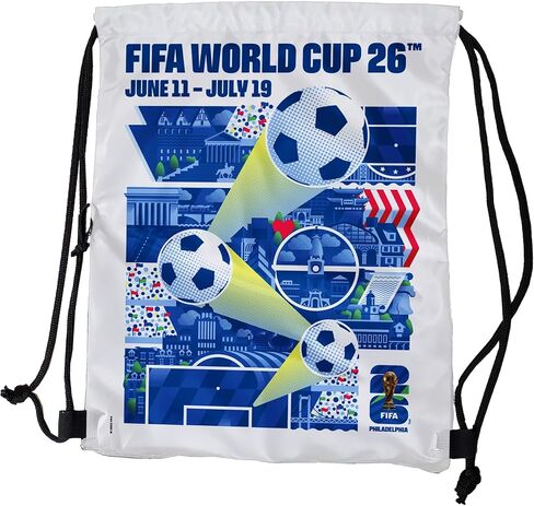 USA FIFA World Cup 2026 Drawstring Backsack – Lightweight Backpack with Zippered Front Pocket and Official Logo – Great for Travel or Everyday Use in Saudi Arabia