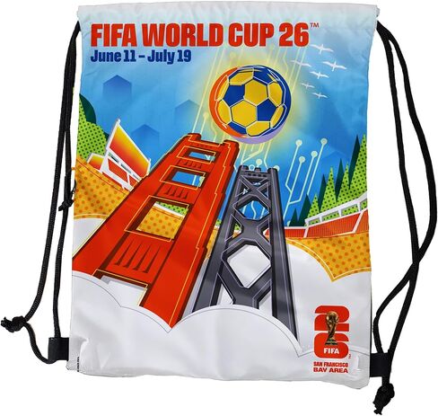 USA FIFA World Cup 2026 Drawstring Backsack – Lightweight Backpack with Zippered Front Pocket and Official Logo – Great for Travel or Everyday Use in Saudi Arabia