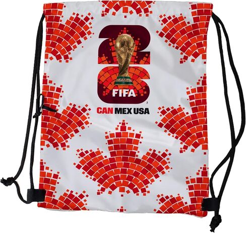 USA FIFA World Cup 2026 Drawstring Backsack – Lightweight Backpack with Zippered Front Pocket and Official Logo – Great for Travel or Everyday Use in Saudi Arabia