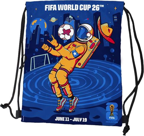 USA FIFA World Cup 2026 Drawstring Backsack – Lightweight Backpack with Zippered Front Pocket and Official Logo – Great for Travel or Everyday Use in Saudi Arabia