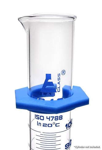 EISCO (Pack of 10) Cylinder Protectors, Fits 100ml Measuring Cylinders - Hexagonal ABS Shape, Plastic Protectors in Kuwait