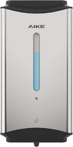 AIKE موزع الصابون الأوتوماتيكي موزع سائل تجاري مثبت على الحائط مصقول من الفولاذ المقاوم للصدأ سعة كبيرة 1100 مل in Kuwait