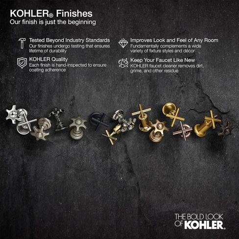KOHLER 1895-C-BL موزع صابون حوض المطبخ بتصميم معاصر، تخزين الصابون السائل، سائل غسالة الأطباق، أو غسول اليد، أسود غير لامع، 16oz in Saudi Arabia