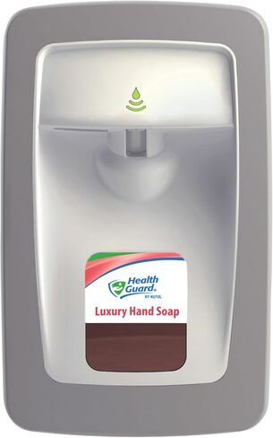 Designer Series Manual Wall Mount Dispenser for soap or sanitizer, Top Dispensing Means no leaks, Durable and Easy-to-Install, White with Gray Trim, Kutol #SS001WH32 in Saudi Arabia