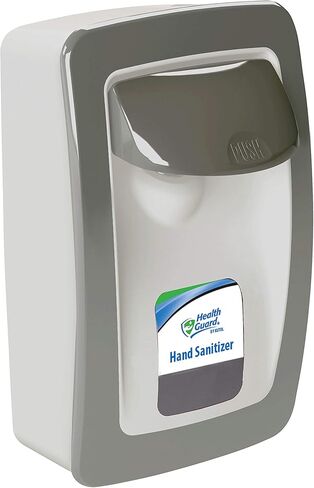 Designer Series Manual Wall Mount Dispenser for soap or sanitizer, Top Dispensing Means no leaks, Durable and Easy-to-Install, White with Gray Trim, Kutol #SS001WH32 in Saudi Arabia