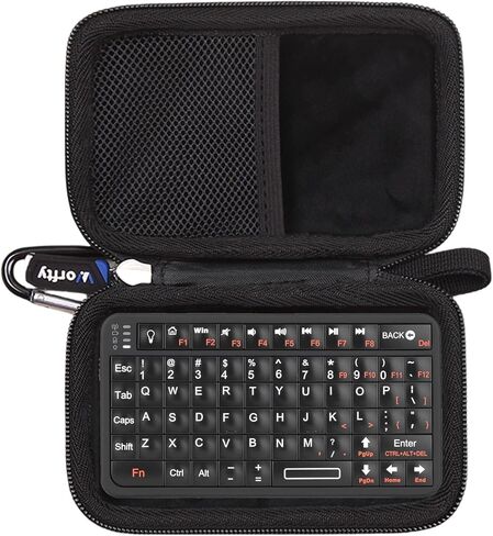Case for Rii 518 BT Mini Bluetooth Keyboard Portable Wireless Keyboard with Backlit - Hard Protective Travel Carrying Storage Bag (Black) in Saudi Arabia