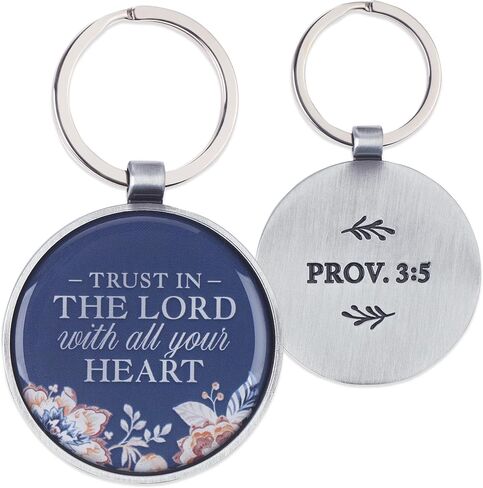 Christian Art Gifts Inspirational Scripture Keychain in Tin for Women: Grace Upon Grace Inspirational Bible Verse Accessory for Keys, Keyrings, Backpacks, Blue in Saudi Arabia