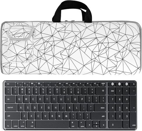 حقيبة سفر للوحة المفاتيح لـ Logitech MK250 /seenda/JOYACCESS مجموعة ماوس لوحة المفاتيح اللاسلكية، هيكل متين من النيوبرين بسحاب لتخزين الماوس وحقيبة تخزين الكابل in Saudi Arabia