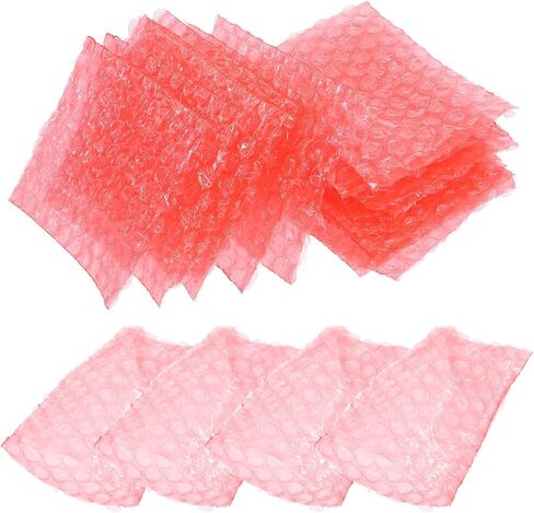 Mikinona 100pcs Red Anti-static Bubble Pouches 8x10cm Thickened Packaging Bags Shockproof Padding for Shipping, Storage, and Industrial Protective Wrap in Saudi Arabia
