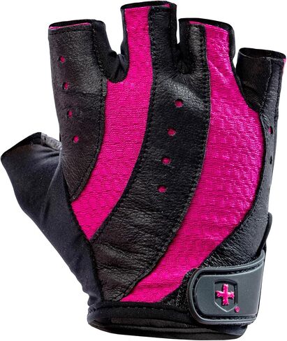 Harbinger Women's Pro Gloves with Vented Cushioned Leather Palm for Weightlifting, Training, Fitness, and Gym Workouts in Kuwait
