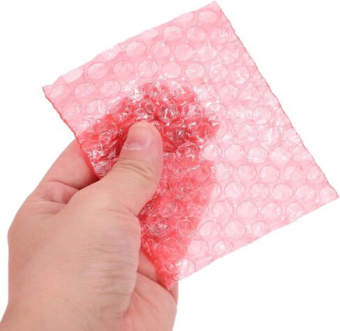 Cabilock 100pcs Red Anti-static Bubble Pouch Bags 8x10cm Thick Single-sided Shockproof Packaging Pouches for Shipping and Industrial Cushioning in Saudi Arabia