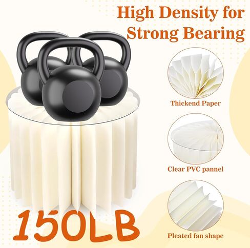 5 Pcs Buffet Risers Food Display, 11.8" H Foldable Food Display Risers for Party, Acrylic Foldable Cardboard Cake Stands, Dessert Table Display Set for Party Birthday Wedding Decoration in Saudi Arabia