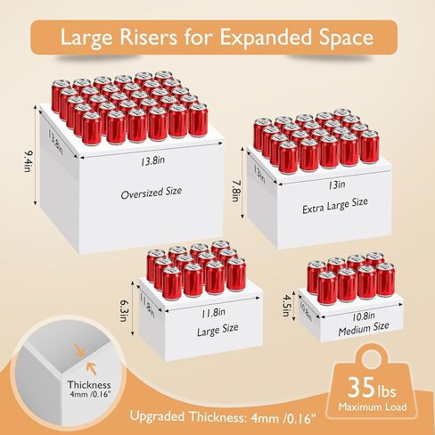 رافعات بيضاء كبيرة جدًا مقاس 13.8 سم، رافعات تعشيش مكعبة أكريليك كبيرة الحجم، رافعات طعام لطاولة البوفيه، رافعات بيضاء لتقديم الطعام ومقتنيات الحلوى، تظهر شخصيات المجوهرات in Kuwait