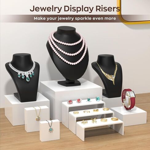 9 قطع من حاملات وحوامل البوفيه، ورافعات طعام لطاولة البوفيه، ورافعات صناديق أكريليك بيضاء وحامل عرض، تتضمن 6 قطع صناديق مكعبة (10 بوصة، 8 بوصة، 7 بوصة، 6 بوصة، 5 بوصة، 4 بوصات) و3 قطع حامل عرض (9 بوصة × 3 بوصة × 5 بوصة/ 4 بوصة/ 3 بوصات) in Kuwait