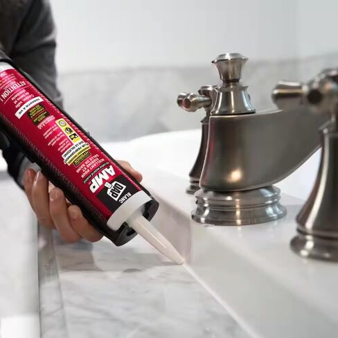 DAP 7079800762 AMP Advanced Kitchen/Bath White Adhesive Caulk, 9-oz. - Quantity 12 in Saudi Arabia