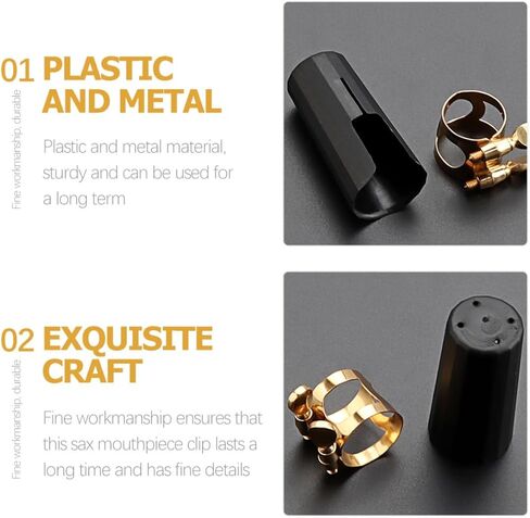 ألتو ساكسفون مشبك معدني مع غطاء ساكسفون ذهبي ملحق صغير لآلة النفخ in Kuwait