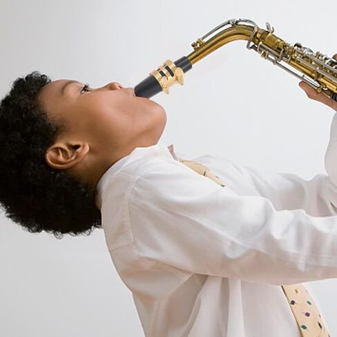 Luxshiny Alto Saxophone Ligature Clip with Embossed Metal Reed Holder, Copper Fixing Clamp for Sax Mouthpiece, Adjustable Wind Instrument Accessory for Alto Sax Players in Kuwait