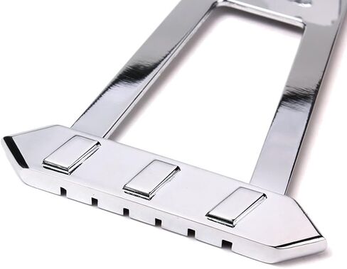 Vaguelly Metal String Guitar Tailpiece Bridge Durable Lightweight Design for Bass Guitars Standard Workmanship Silver Finish in Saudi Arabia